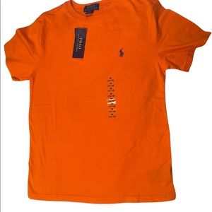 Polo Ralph Lauren Short Sleeve Tee Shirt, Kids Medium 10-12, Orange